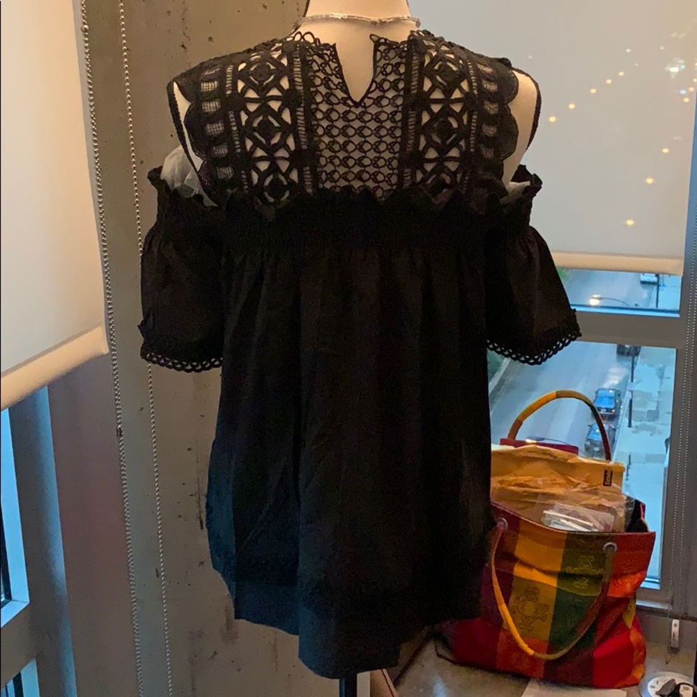 Scarpi’s Black Boho Cold Shoulder Top - Picture 4 of 6
